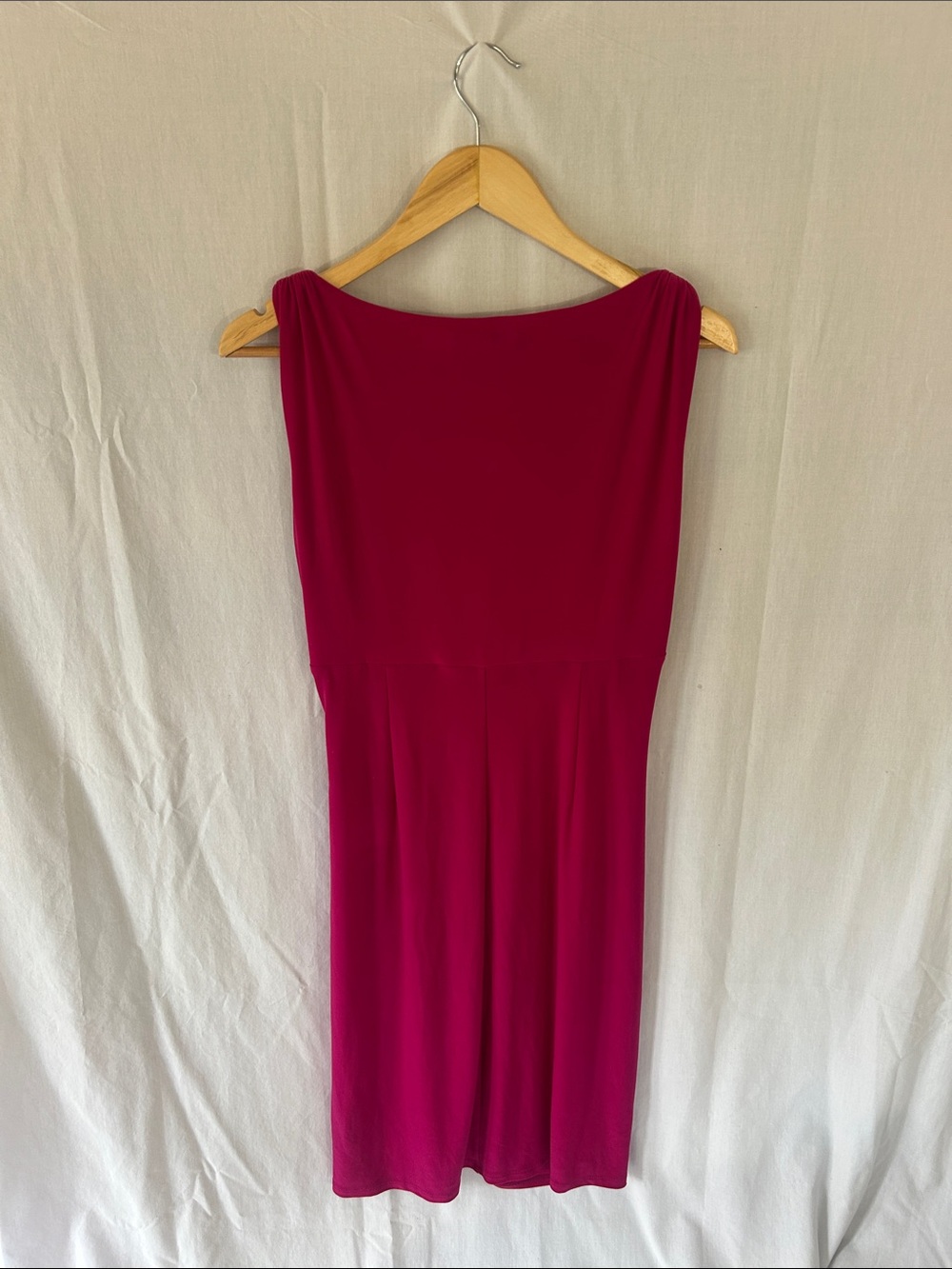 Ralph Lauren Sleeveless V-Neck Midi Dress in Fuchsia - Picture 4 of 4